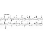 Clip-art vector de trecho musical caderno